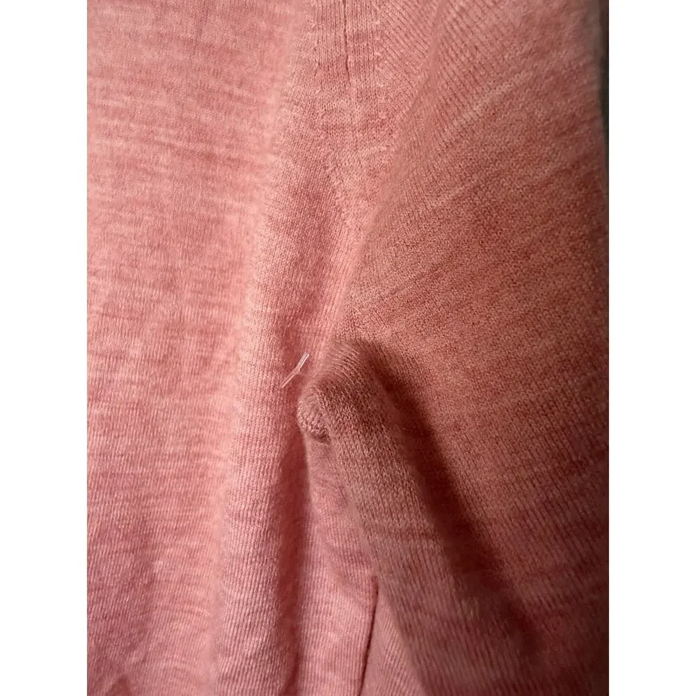 Peter Millar Autumn Crest Suede Trim Wool Quarter Zip Sweater Dusty Rose Mens S